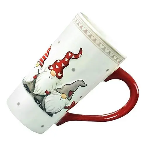 Produktbild: Angoily 1stk Weihnachts Milch Becher Espressotassen Aus Keramik Weihnachten Henkeltasse Bierkrug Aus Keramik Müslibecher Aus Kaffeetasse Und Untertasse Gnom-tassen Wasser Haushalt Geschirr