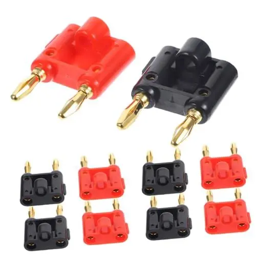 Produktbild: Angoily 20stücke Bananenstecker Für Lautsprecherkabel Doppelbananenstecker Bananensteckerverbinder Lautsprecheranschlüsse Einfach Anzuschließen
