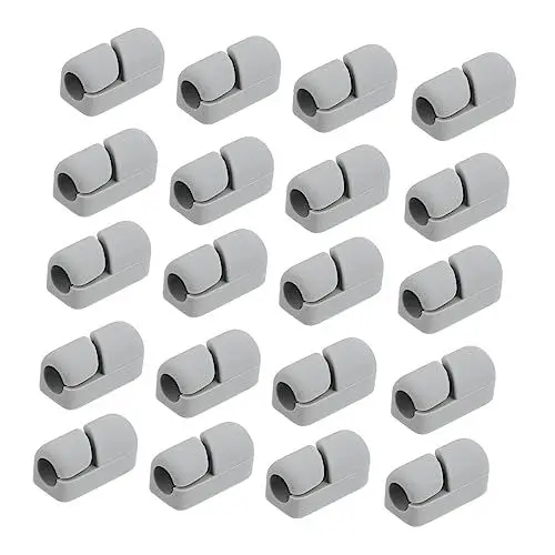 Produktbild: Angoily Kabel Fixier Clips 20er Set Clip Kabelklemme Silikon Für Laptop Audiokabel