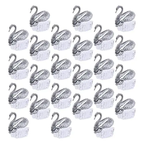 Produktbild: Angoily 24Pcs Candy Boxen für Hochzeiten Kleiner Schwan Form Geschenk Boxen Hochzeit Gastgeschenke Boxen für Süßigkeiten Schokolade- Splitter
