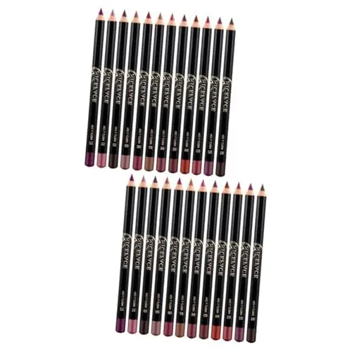 Produktbild: Angoily 24 Pcs Wasserdicht Lip Liner Lip Nude Liner Bleistift Matte Farbe Make-Up Bambus