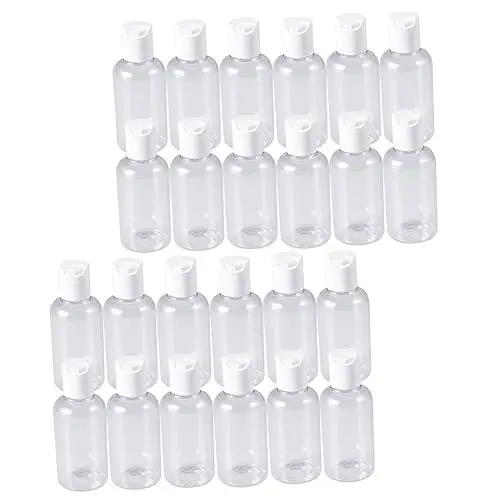 Produktbild: Angoily 24st Unterverpackung Von Reiseflaschen Behälter Für Shampoo, Seife, Lotion Reise-toilettenartikel Disc-Cap Leere Flaschen Mini-Lotion Weiß Qianqiu-Abdeckung Reisen Seifenspender