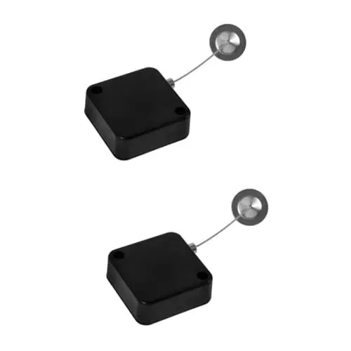 Produktbild: Angoily 2St Anti-Diebstahl-Pull-Box Kabelschloss Stahlseil Kabelbox Fan-Shop einzelhandel Kabelbinder Gerät Tür Teleskop-Anti-Verlust-Werkzeuge Kabelschlösser zur Plastik Black