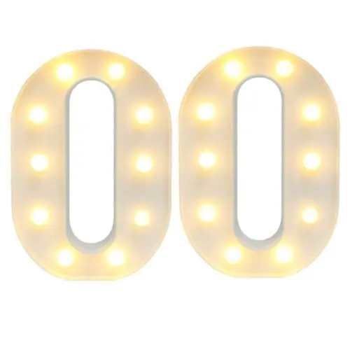 Produktbild: Angoily 2St Brief Licht Dekoration Polsterbesatz led ligts led-light wandleuchte Wohnkultur LED einstelllicht Brief Lampe Batterie das Schild Zeichen Licht Zahl leuchtet 3d schmücken