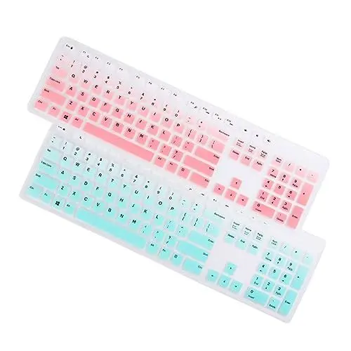 Produktbild: HOMSFOU 2st - - Tastaturschutz Aus Silikon Laptop-Tastatur Desktop Silikon Tastatur Abdeckung -tastaturabdeckung Schutzfilm Laptop Schutz Zeitschriftenordner Klaviatur Tastaturhaut