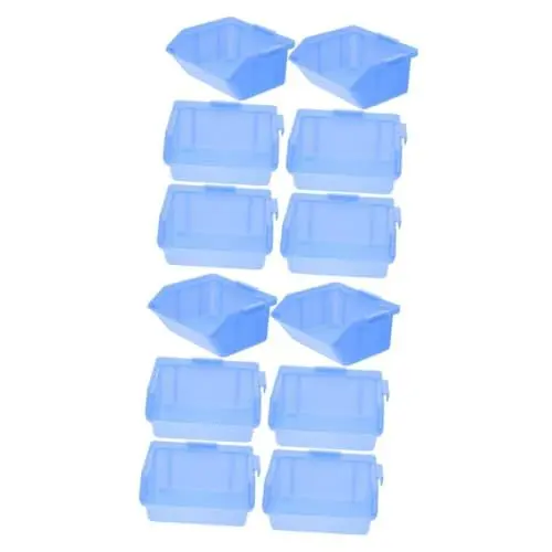 Produktbild: Angoily 2 Sätze Hardware-zubehörbox Aufbewahrungsbehälter Für Nägel Lagerbedarf Stapelbare Lagerbehälter Regalbehälter Lager Lagerplätze Ablagefach Stapelbehälter Pp Blue 6 Stück * 2