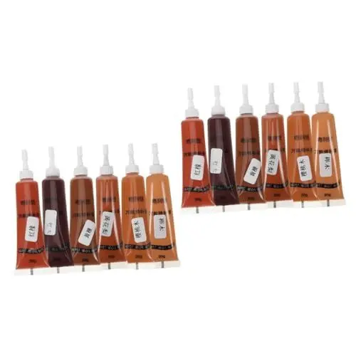 Produktbild: Angoily 2 Sätze Möbelreparaturpaste Bodenreparaturpasten Kratzerreparaturpaste Werkzeug Zur Möbelreparatur Bodenreparaturwerkzeug Lückenfüller Aus Holz Einfügen 6 Stück * 2