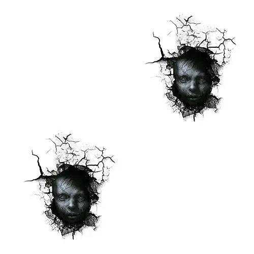 Produktbild: Angoily 2 Stk Halloween-Geist-Wandaufkleber Halloween-Wandtattoos Halloween-Fensteraufkleber wandsticker schlafzimmer wandtattoos für schlafzimmer Geisteraufkleber 3D-Horror-Wandaufkleber