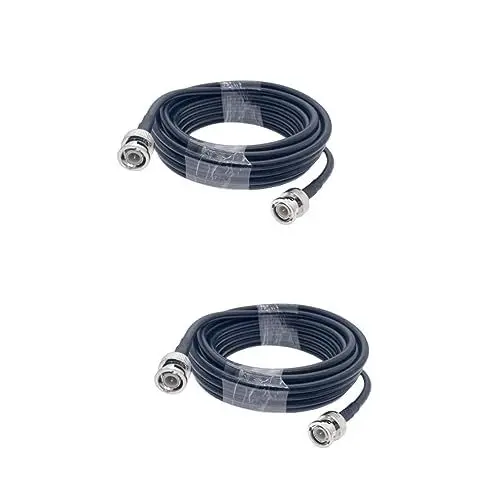 Produktbild: Angoily 2 Stück Bnc Öffentliche Leitung Rg58 Kabel Draht Rg58 Bnc Kabel Rg58 Cctv Kabel Rg58 Audiokabel Bnc Stecker Auf Stecker Kabel Bnc Stecker Auf Stecker Crimp Koaxialkabel Catv Kabel