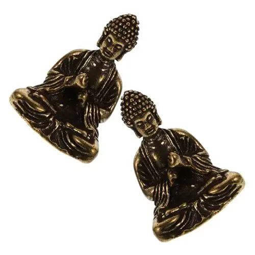 Produktbild: Angoily 2 Stück Buddha Anhänger Messing Chinesischer Stil Schmuck Charm für Diy Schmuckherstellung und Home Dekoration Geeignet für Besondere Anlässe und