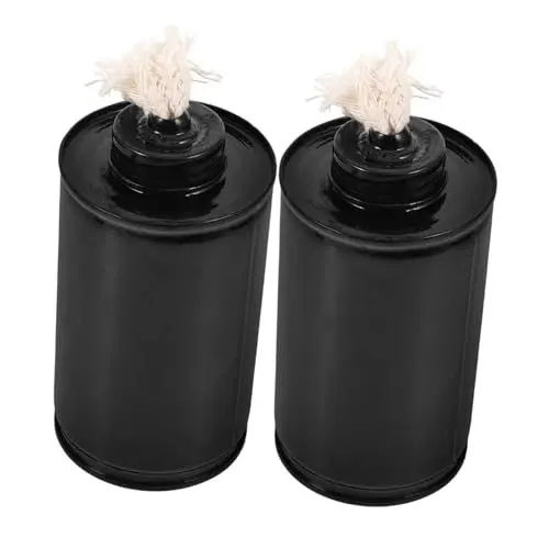 Produktbild: Angoily 2 Stück Taschenlampe Kraftstofftank Taschenlampe Kraftstoffvorräte Kraftstoffhalter Mit Docht Gartenfackel Kraftstoffkanister Citronellas Kraftstoffkanister Taschenlampe