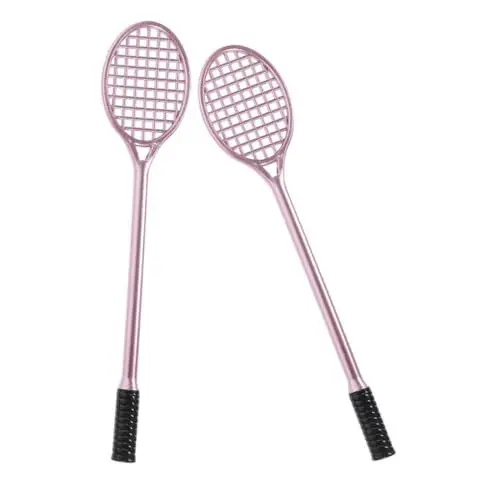 Produktbild: Angoily 2 Stück Tennisracket Gelstifte mit Niedlichem Design Burobedarf und Schulartikel für Schüler Stifte für Unterschriften und Kreative Notizen