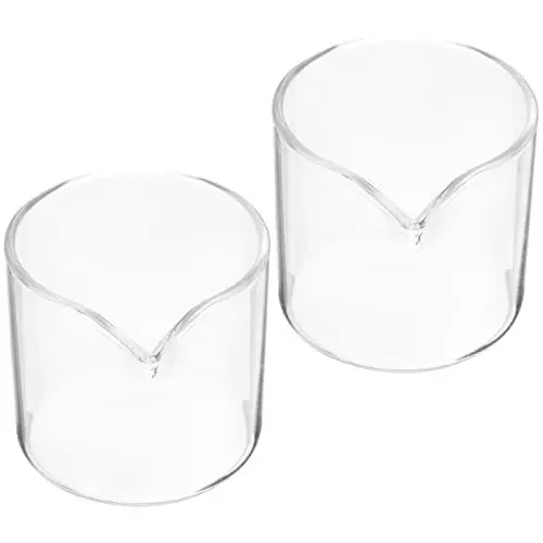 Produktbild: Angoily 2 Stücke Glas Milch Tasse Klar Kaffeetasse Bär Becher Milch Kugel Trinkbecher Isoliert Wasser Tasse Teeschale Für Teesaft Heiße Kaltes Wasser 60Ml