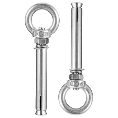Produktbild: Angoily 2st Dehnschraube Spreizbetonwandanker Wandanker, Ringschraube, Schraube Dehnungsschraube Für Betonwände Augenschraube Aus Beton Spreizwandbolzen Aus Metall Rostfreier Stahl Silver