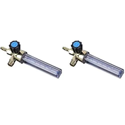 Produktbild: Angoily 2st Gas Stickstoffregler Schweißer Co2-messgerät Stickstofftank Heliumtank Druckminderer Durchflussmesser Argon Legierung Druckanzeige