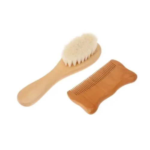 Produktbild: Angoily 2-teiliges Set Baby Badebürste Kamm Und Bürstenset Holzkamm Haare Für Baby