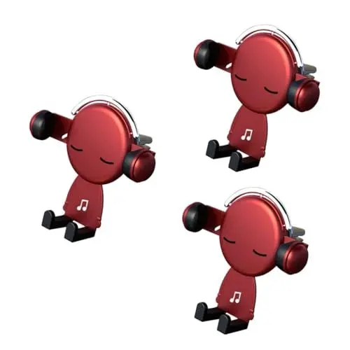 Produktbild: Angoily 3-teiliges Autotelefonhalter-telefonhalter-telefonständer Universal-telefonhalterung Für Rot 360-grad-drehung Passend Für 60-90-mm-telefone