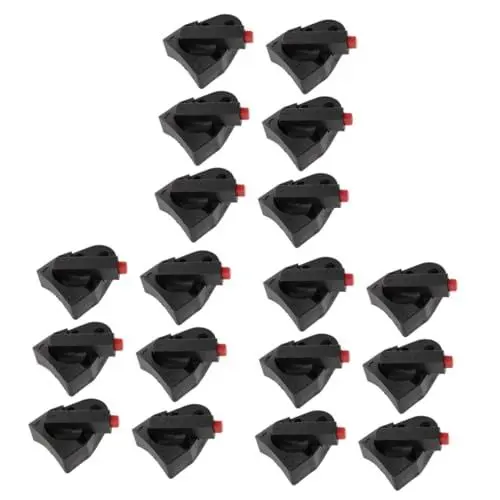 Produktbild: Angoily 3 Sätze Elektrischer Hammergetriebeschalter Druckknopf Led-dimmer Kabel Abs Bootselektrik Netzwerkschalter Monitor Besonders Werkzeugteile Off-runde Wippe Black Plastik 6 Stück * 3