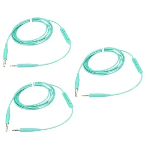 Produktbild: Angoily 3 Stück Kompatibles Kopfhörerkabel 3 5 Mm Auf 2 5 Mm Tpe-beschichtet Grün Stereo-audiokabel Oe2i