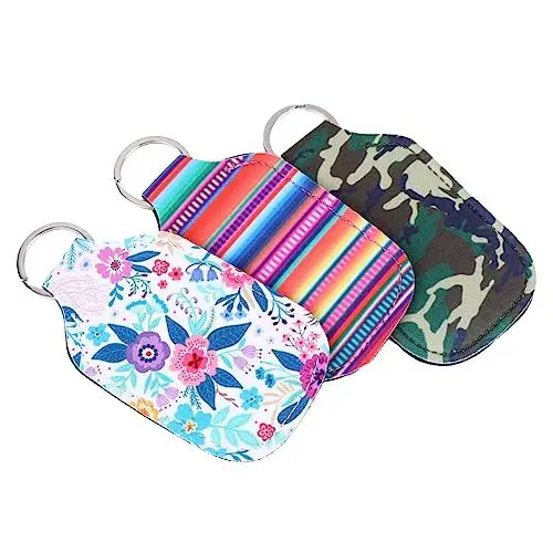 Produktbild: Angoily 3st Flaschenabdeckung Für Schlüsselring Handseife Schlüsselanhänger Flaschenhalter Schlüsselhalter Schlüsselbundhalter Neopren Alkohol Flasche Tragbar