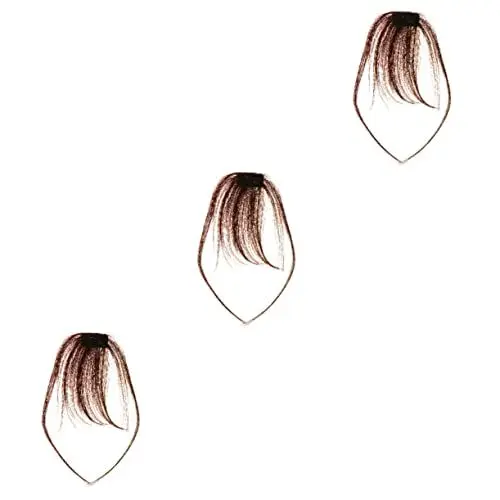 Produktbild: Angoily 3st Perücke Stück Perückenalternative Echte Haarverlängerungen Gefälschter -clip Dünner Halloween-haarschmuck Perücke Mit Haarquaste Rand Haarsträhnen Luft Damen
