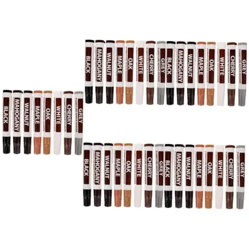 Produktbild: Angoily 40 Stück Patch Marker Markierungsstifte Holzboden Reparaturset Möbel Reparaturmarker Für Holzböden Kratzer Reparatur Buntstifte Für Kratzer Möbel Reparatur Set Farbstifte