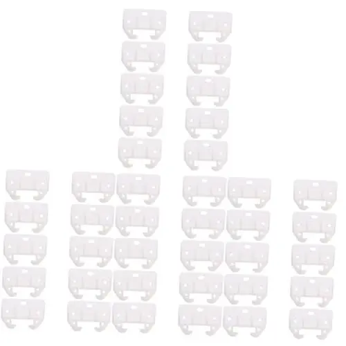 Produktbild: Angoily 4 Sätze Schubladenschienenteile Durchsichtige Stoßfänger Für Schranktüren Halterungen Für Schubladenführungen Möbelauflagen Teile Für Schubladenschienen Weiß Plastik 10 Stück * 4