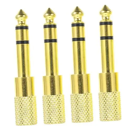 Produktbild: Angoily 4 Stücke 6 5mm Zu 3 5mm Audio Adapter Jack Konverter Für Lautsprecher Kopfhörer Gitarre Einfach