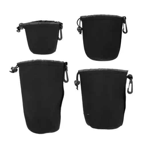 Produktbild: Angoily 4 Stück Aufbewahrungstasche für Objektivtubus Gehäuse für Kameraobjektive Hartschalenkoffer für Kameraobjektiv Camera Bag kamerarucksäcke Objektivtasche für Spiegelreflexkameras