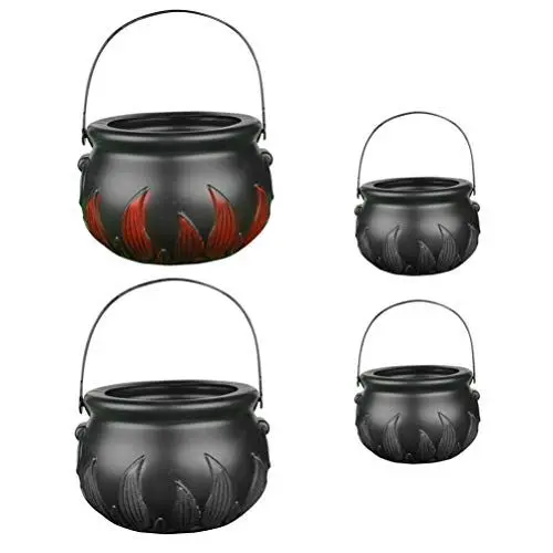 Produktbild: Angoily 4 Stück Halloween, Klein Halloween Süßes Oder Saures Eimer Halloween Tragbare Bonbontüte für Halloween Party Liefert Geschenke