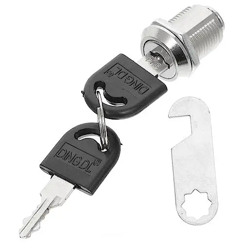 Produktbild: Angoily 4 Stück Sperren exzenterverschluss camlock key Nockenschlösser für Schränke Mailbox-Cam-Schloss schubladenschrank Nockenschloss für Schubladenordner Nockenschloss Silver