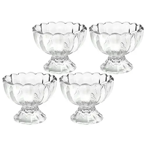 Produktbild: Angoily 4 Stücke Klares Glas Kleine EIS Sundae Cups Glas Dessertschalen Für Sundaes Milkshakes Parfaits 200Ml