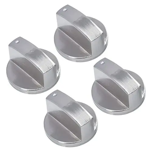 Produktbild: Angoily 4 stücke Ersatzherd-Knöpfe Universal Electric Range-Knopf Metallbrenner-Steuerknöpfe