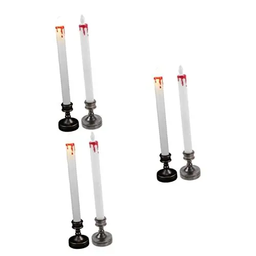 Produktbild: Angoily 6 Stk Elektronische Kerze Batteriebetriebene Kerze Halloween-kerzen Weihnachtliche Flammenlose Fensterkerze Kerzenmittelstück Kerzen Kunststoff Dekor Hochzeit Plastik Docht