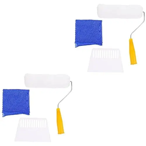 Produktbild: Angoily 6 Stück 1 Satz Tapeten-Tool Tapetenklebezubehör Lipgloss-Kit Dachfalzrolle Farbroller tapetenschaber tapezierbürste Hintergrund Rollen Tapezierpinsel Wanddekorationsset Plastik