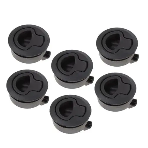 Produktbild: Angoily 6st Rv-modifiziertes Rundkopfschloss Verriegeln Bootsverschlüsse Marine Bootsdeckverriegelung Lukenverschlüsse Für Boote Griff Für Lukentür Schiffslukenverriegelung Nylon Black