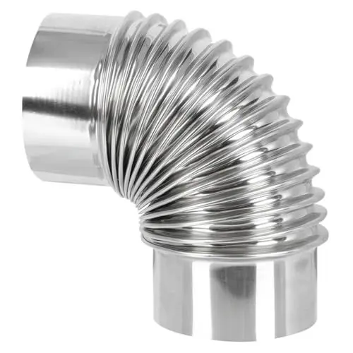 Produktbild: Angoily Ofenrohre aus Edelstahl, Bogen 90° Rauchrohr Ofenknie Ofenrohr Bogen Abgasrohre (Bogen 90°, Ø 90 mm)