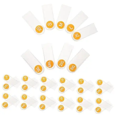 Produktbild: Angoily 90stücke Kleidergrößenetiketten Zum Nähen Für Größenetiketten Kreative Größenetiketten Für Kleidungsstücke Kleidungsetiketten Waschbare Für Kleidung