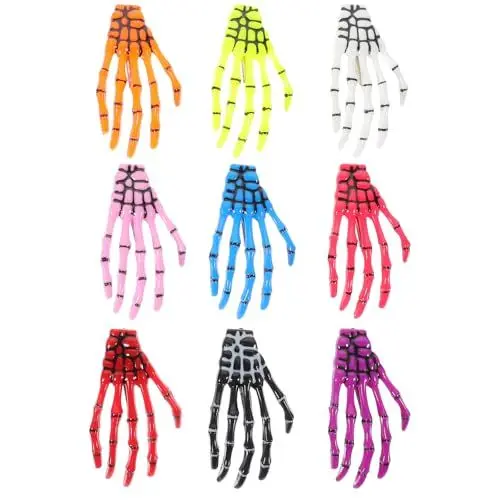 Produktbild: Angoily 9St Halloween-Skelett-Haarspange, Halloween-Haarschmuck, Haarnadel Skelett Frauen Haarspange Harajuku Ausgabekarte