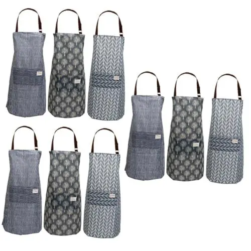Produktbild: Angoily 9 Stk wasserdichte schürze overoles para mujer Küchenschürze Schürzen für Frauen kitchen apron gärtnerschürze Kochschürze Arbeitsschürze Haushalt Arbeitskleidung