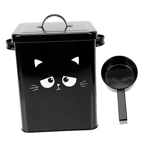 Produktbild: Angoily Aufbewahrungseimer Für Tiernahrung Behälter Für Hundeleckereien Gefriergetrocknetes Katzenfutter Hunde-leckerli Behälter Für Hundefutter Metall Verzinkter Stahl Groß Mehlkrug