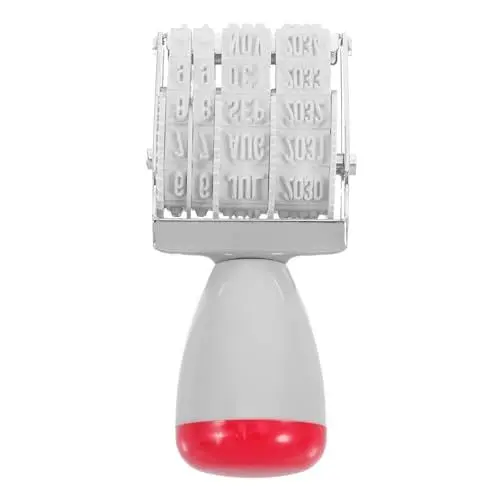 Produktbild: Angoily Datumsstempel Mit Verstellbarem Handgefertigt Aus Kunststoff Und Für Büroarbeiten Und Bastelprojekte Einfache Selbstfärbung