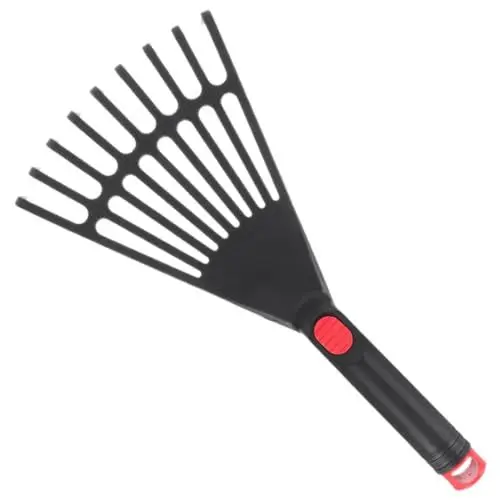 Produktbild: Angoily Gartenrechen Kleiner Laubbesen Aus Kunststoff Gartenhandrechen Mit Sicherem Griff Praktisch Für Den Heimgebrauch