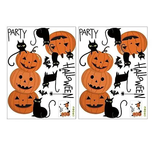 Produktbild: Angoily Halloween Vines Schlafzimmer Wandaufkleber Kürbis Licht Halloween Tapete