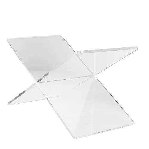 Produktbild: Angoily Klarer Acryl-Buchständer Acryl-Buchhalterständer Bibelständer Kochbuchständer Rezepthalter X-Förmiger Offener Buchständer Couchtisch-Buchständer Zum Lesen