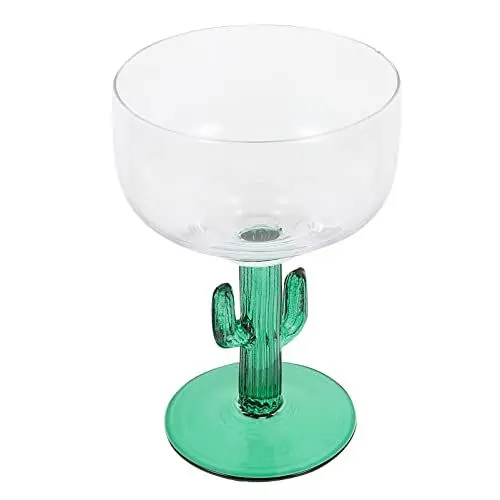 Produktbild: Angoily Kristall Weinglas Kreative Kaktus Cocktail Glasschale Sukkulente Pflanze Getränk Trinken Becher Glaswaren Für Wasserlauge Whisky Biersaft (Transparent)