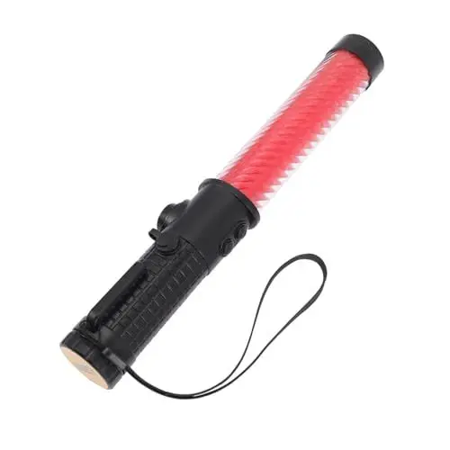 Produktbild: Angoily LED-Warnstab warnleuchte led sicherheitslicht Sicherheitsleuchte led warnlicht taschenlampe Taktstock Sicherheitsstab LED-Leuchtstab scheinen Verkehrsstock Zauberstab Plastik rot