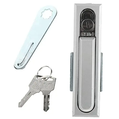 Produktbild: Angoily Möbel Wohnmöbel 1-Teiliges Schloss Schranktürschlösser Babysicherungsschloss Riegel Praktischer Schrank Haushalt Zinklegierung Kleiderschrankschloss Silber Babymöbel