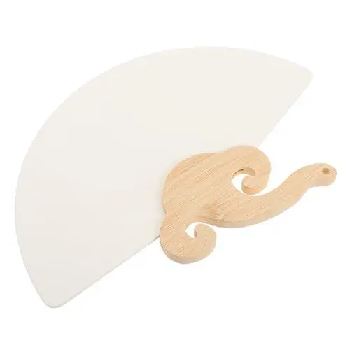 Produktbild: Angoily Pappfächer Am Stiel Zum Basteln Papierfächer Für Hochzeitsprogramme Handfächer Für Hochzeitsgäste Blanko-handfächer Zum Bemalen Von Hand DIY-farbfächer Aus Holz