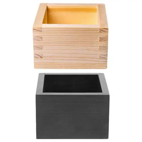 Produktbild: Angoily 2stücke Japanische Sake Becher Holzbox Quadratische Japanische Holzschachtel Für Sake Sushi Traditionelle Japanische Hochwertige Holzbox Für Sake Becher